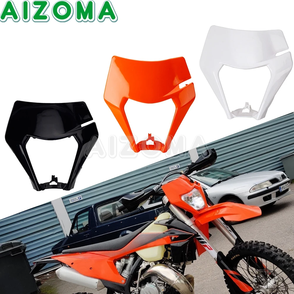 Dirt Bike Enduro Universal Headlight Headlamp Plastic Cover Mask For EXC SX SXS EXCF XCW SMR 125 150 250 300 350 450 500 525