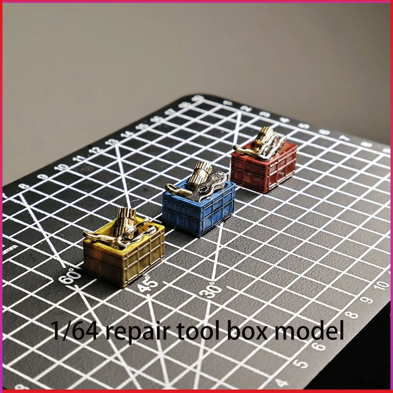 

High-quality 1/64 Scale Repair Tool Box Model Ornaments Auto Repair Workshop Collection Ornaments Auto Repair Models