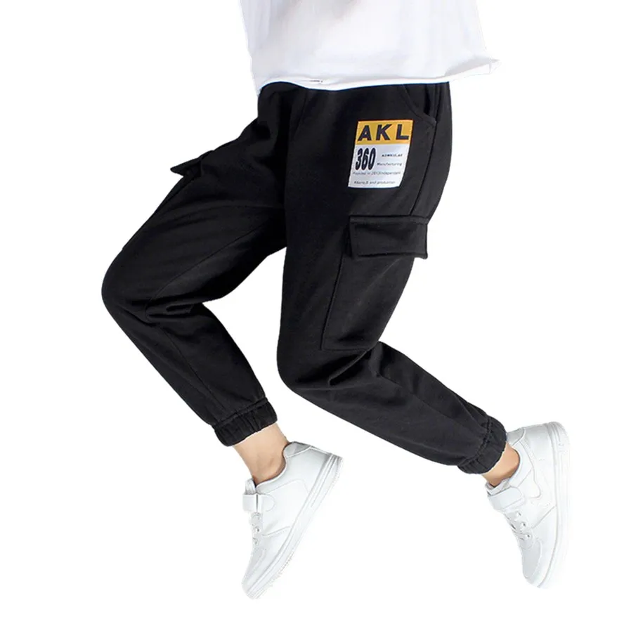 Children's Sport Pants 2027 Spring Casual Cargo Trousers For Teen Boys 4-13 Years Wear