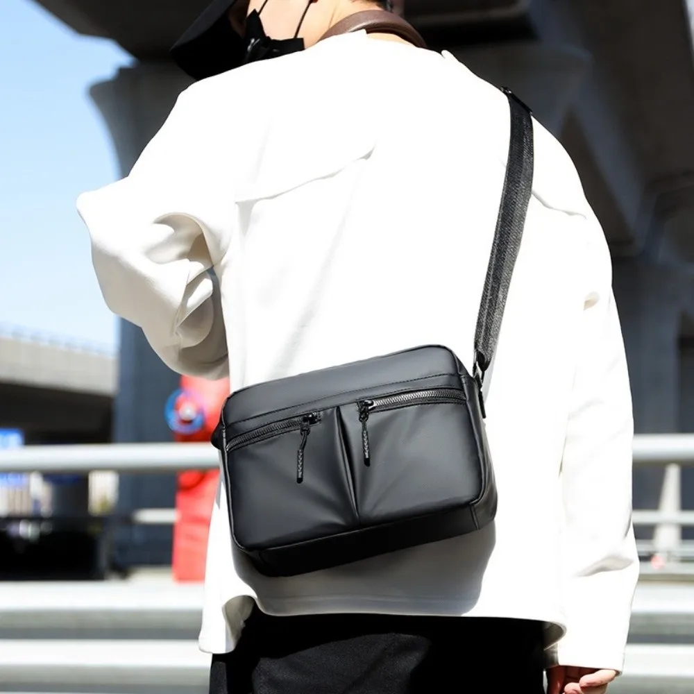

Single Shoulder Men's Shoulder Bag Large Capacity Multi-Pockets Man Messenger Bag Fabric Multi-functional Nylon Crossbody Bag
