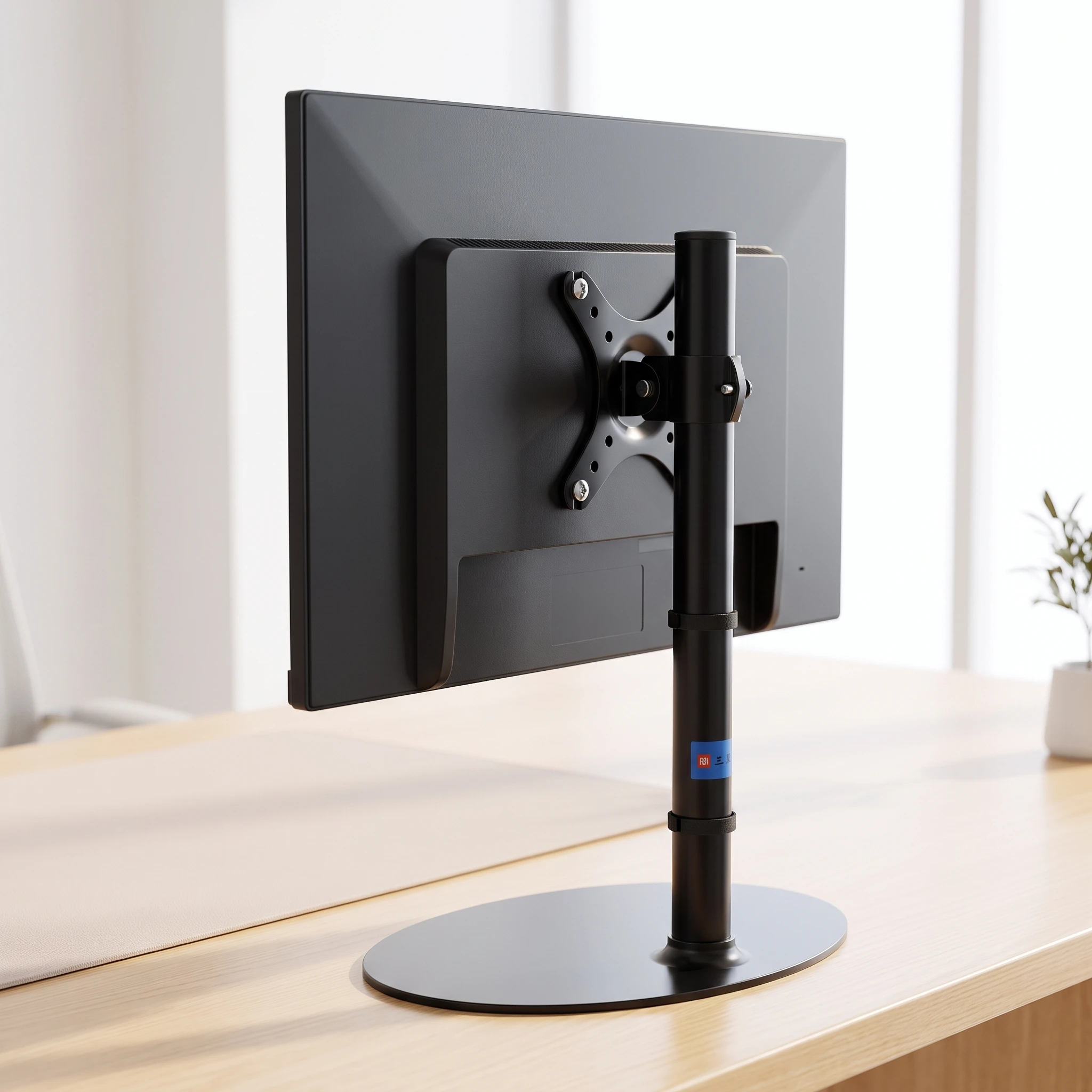 Sturdy Fixed Column Monitor Stand for 14-32