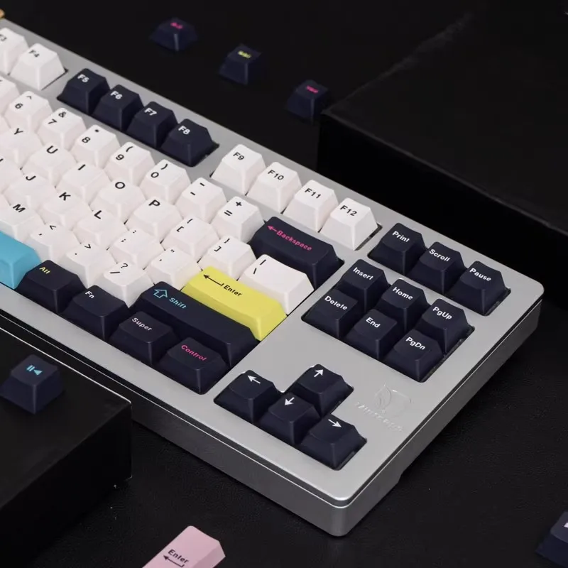 New style GMK future funk 129 keycaps PBT Dye Subbed Key Caps Cherry Keycap With 2.25U 2.75U 3U 7U Spacebar ISO Enter - Image 3