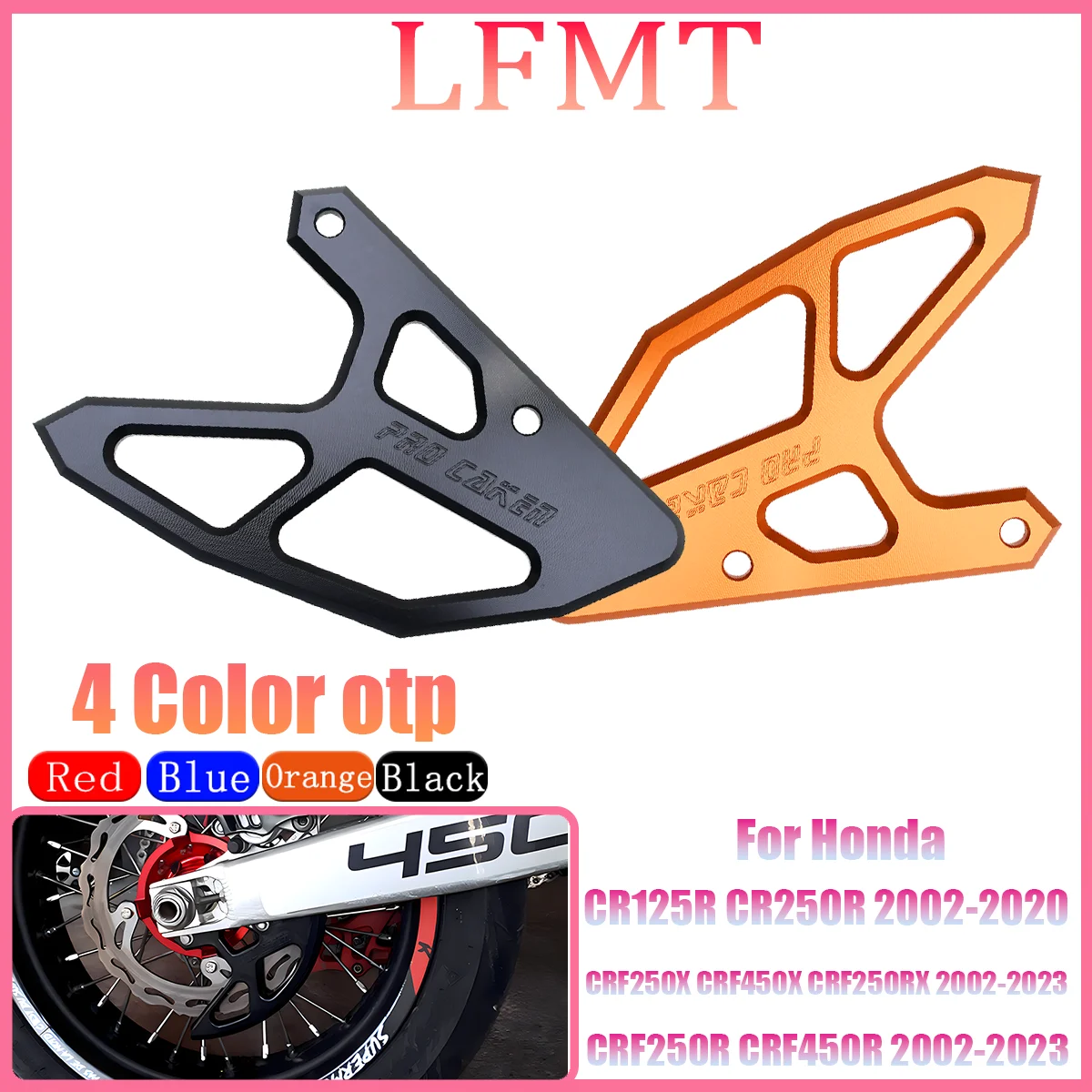 

Motorcycle Rear Brake Caliper Brake Disc Guard Protector Cover For Honda CR 125R CR250R CRF 250X 450X 250R 450R 450L 2002-2023