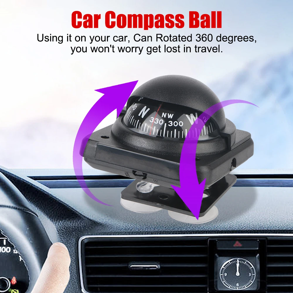 Accessories Ornament For Navigation Sea Electronic Digital Auto Car Compass Vehicle Mounted Travel Tools Compass ball