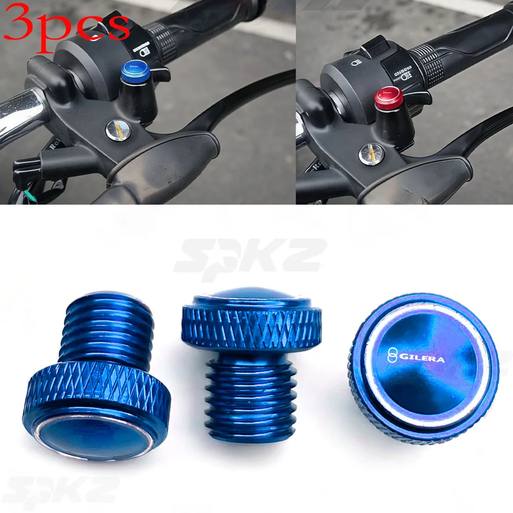 Motorcycle M10*1.25 CNC Aluminum Mirror Hole Plugs Screws Bolts Cover Caps For Gilera GP800 Fuoco Nexus 500 Runner 50 125 200