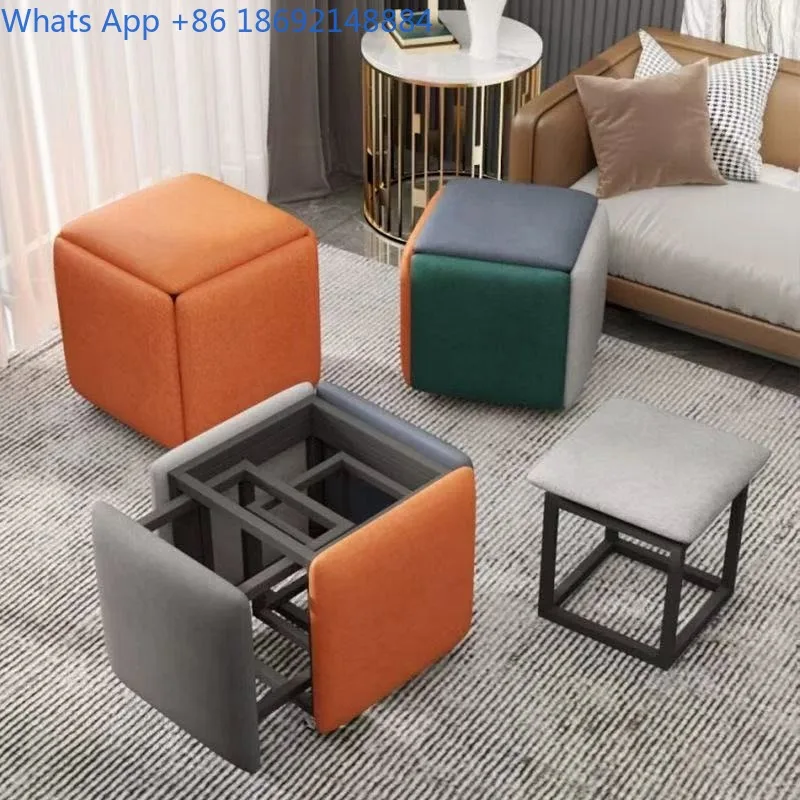 Magic Cube Shoe Changing Stool Living Room High-End Entrance Home Pouf Sofa Simple Cube