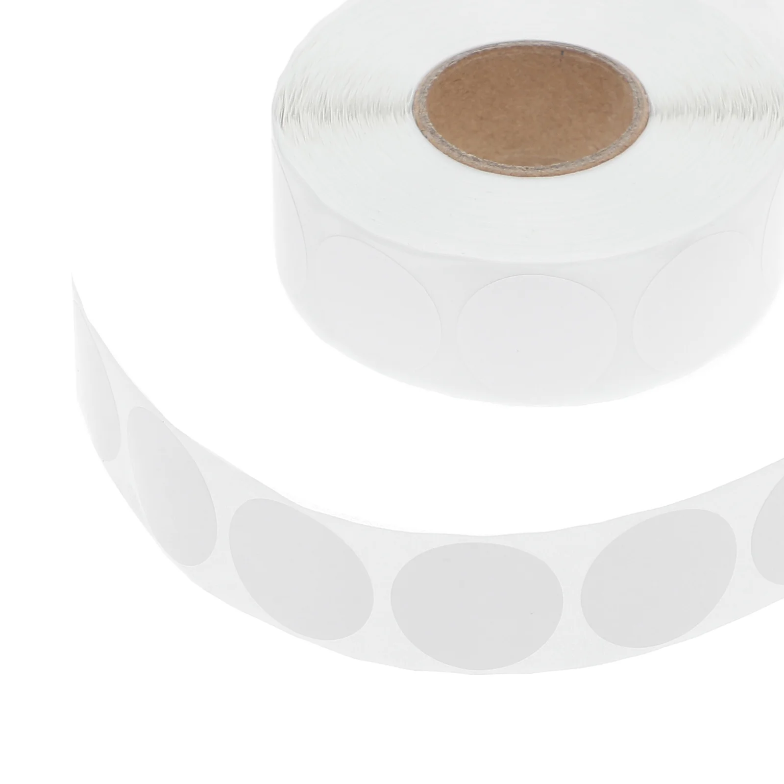 1 Roll Round Sticker Labels 1" White Blank Dot Stickers Writeable Adhesive Coding Tags For Office School Classroom Organization