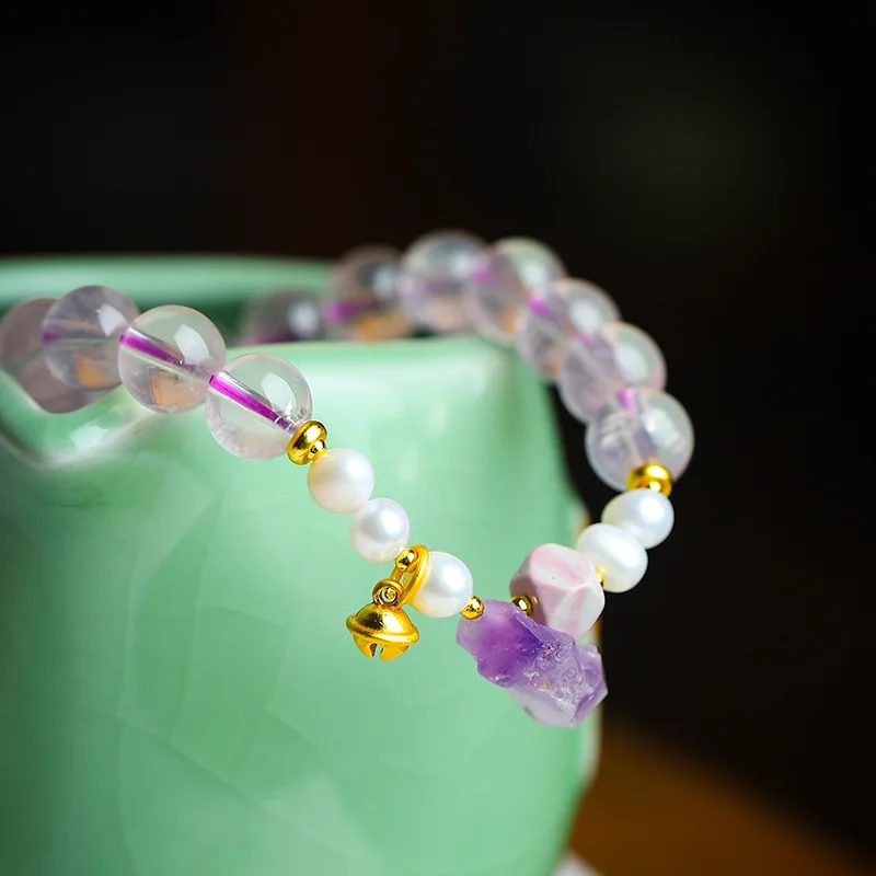 [Waiting for Love] Girly Sweet Grass Amethyst Simple Personality Female Bracelet