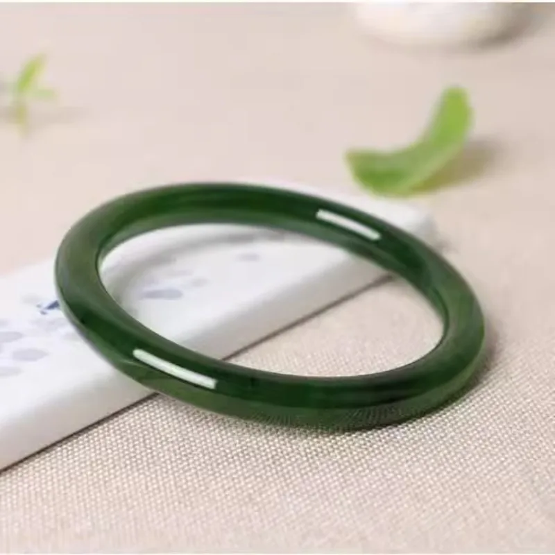 Jasper bracelet outer cover material thin strip round strip women's jade bracelet bracelet