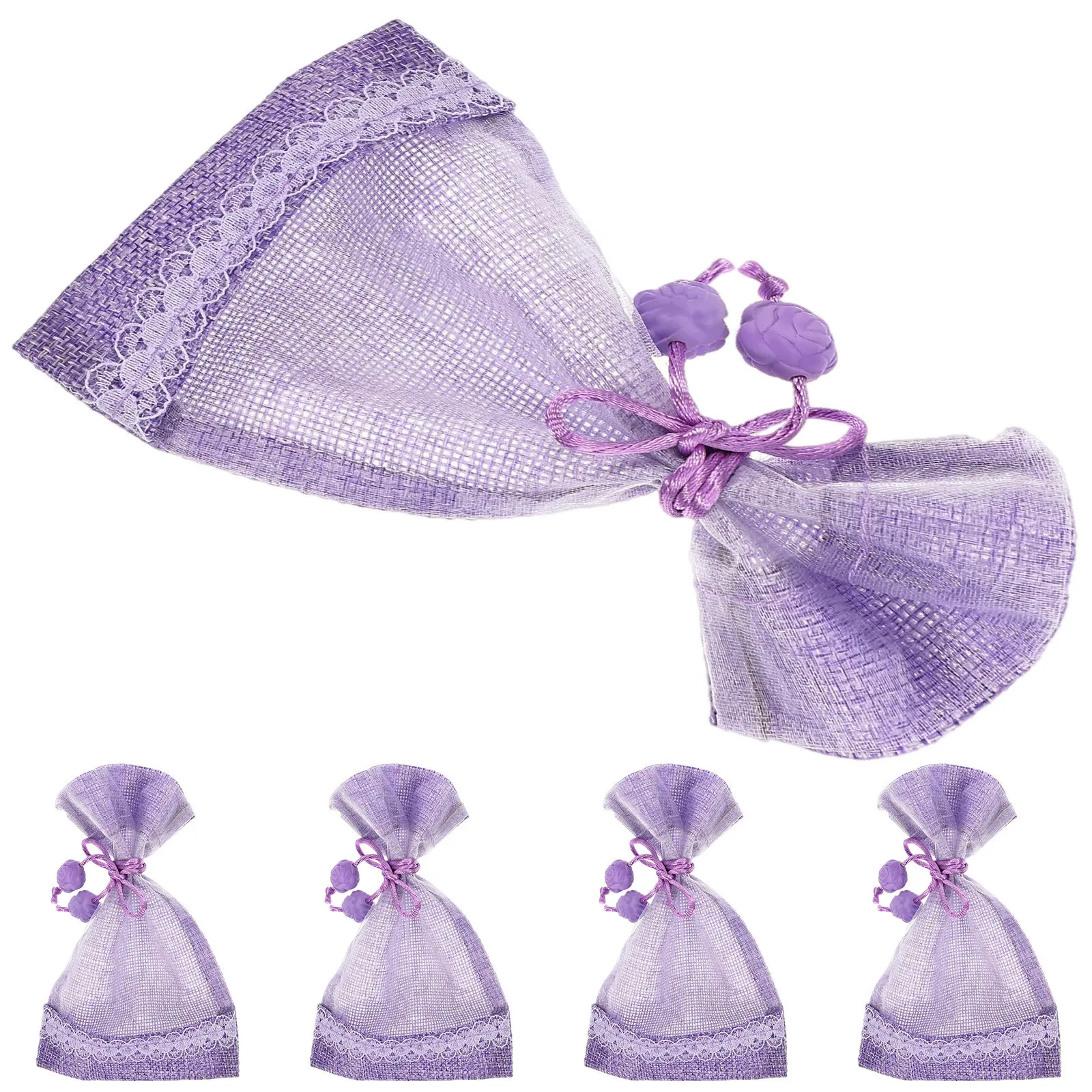 5 個の空のラベンダーサシェバッグガーゼリネン巾着フレグラン - Home Fragrance Linen のレビューと価格