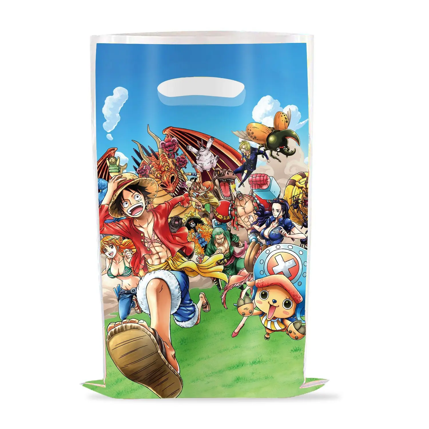One Piece Geburtstagsparty-Dekorationen Einweg-Tischgeschirr-Set Banner Tortendekoration Ballon Partyzubehör Klatscharmband – Detail 16