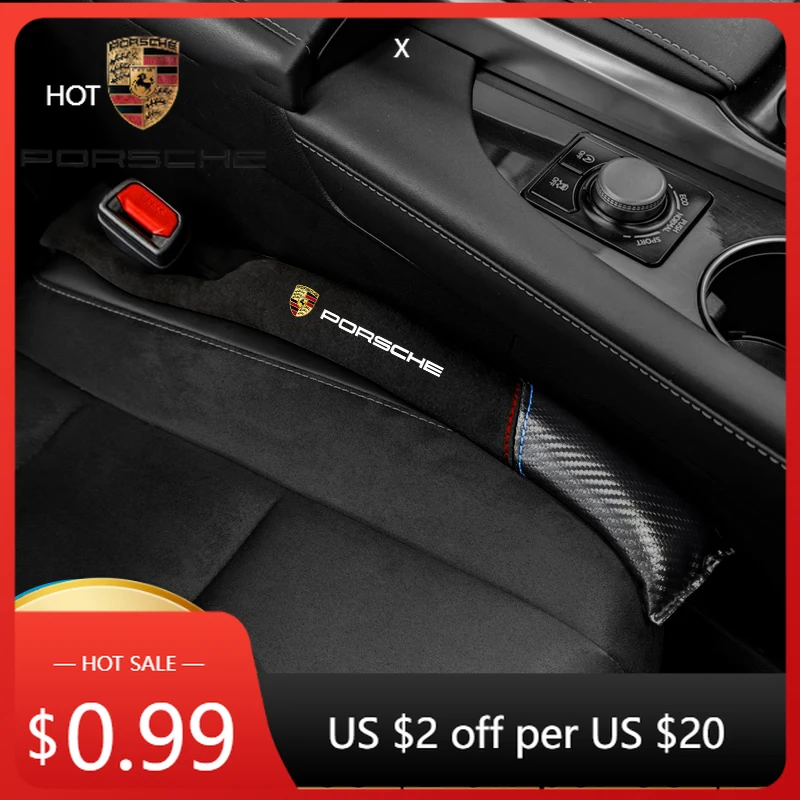 

Car Sticker For Porsche Car Seat Gap Plug Strip Leak-proof Filler Pad For Porsche Cayenne Panamera Macan 911 718 Taycan Boxster