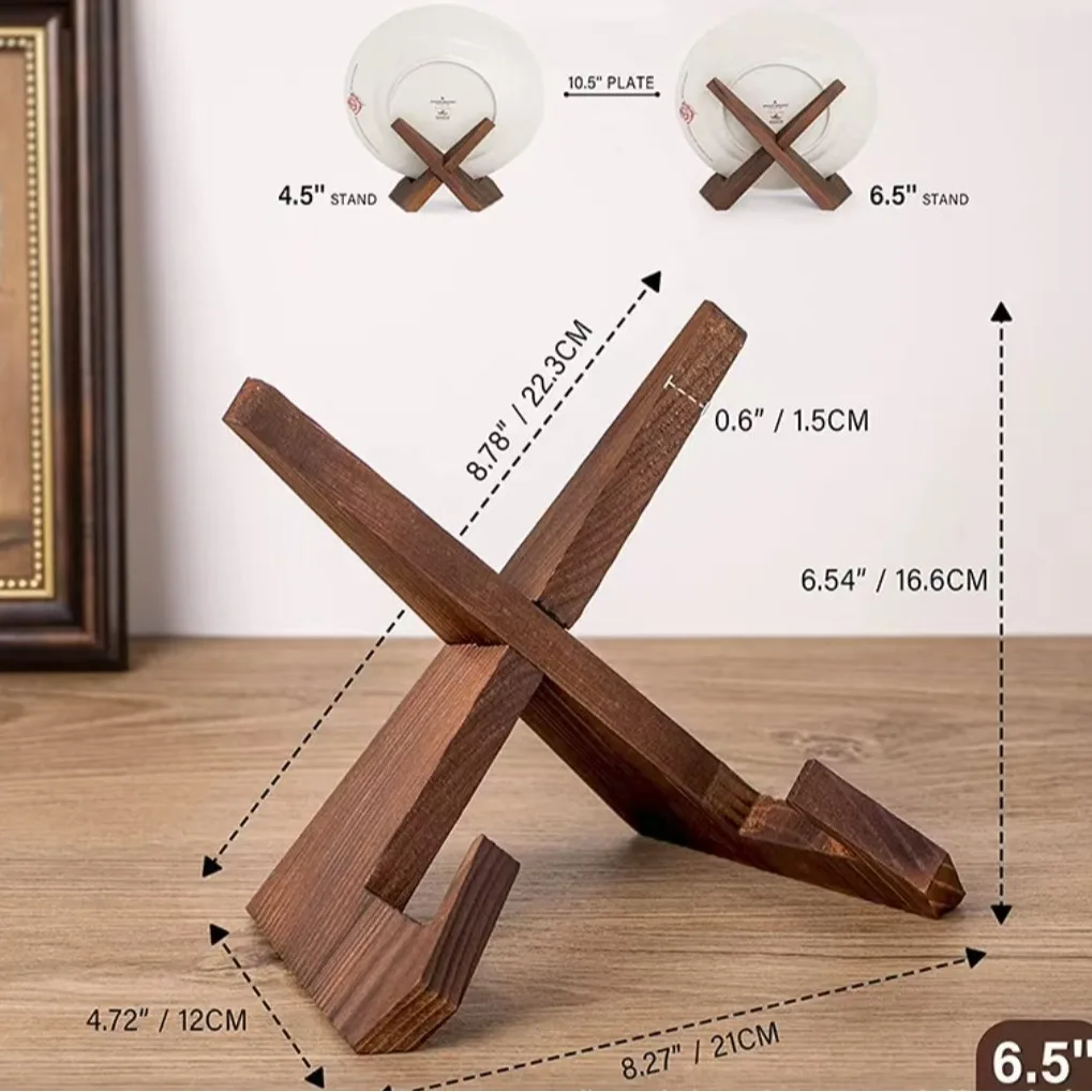 Wooden Recipe Stand Kitchen Cookbook Holder Countertop Dining Table Office Reading  Adjustable Menu Display Home Restaurant