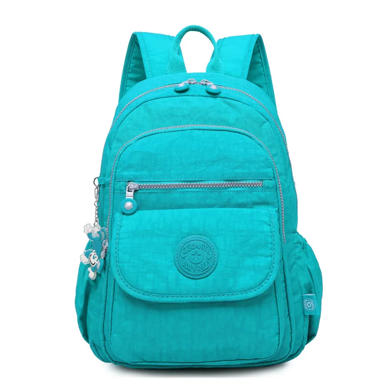 High Quality A4 Large Capacity Women Men Backpack Schoolbag Lightweight Travel Bag Blue Green Black Red Purple M1503