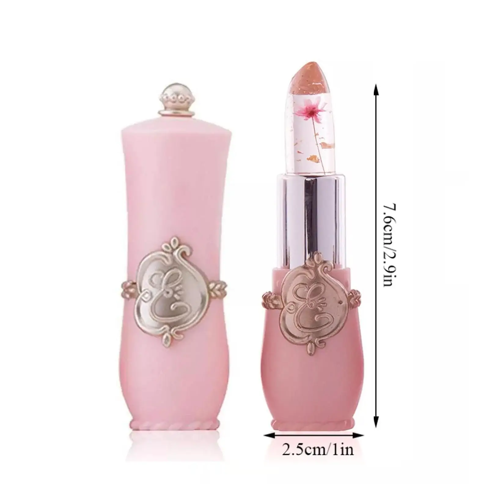 Baume à lèvres hydratant et durable pour femme, 6 couleurs, MSI de fleurs sèches, transparent, brillant, long changement, imperméable, U9X6