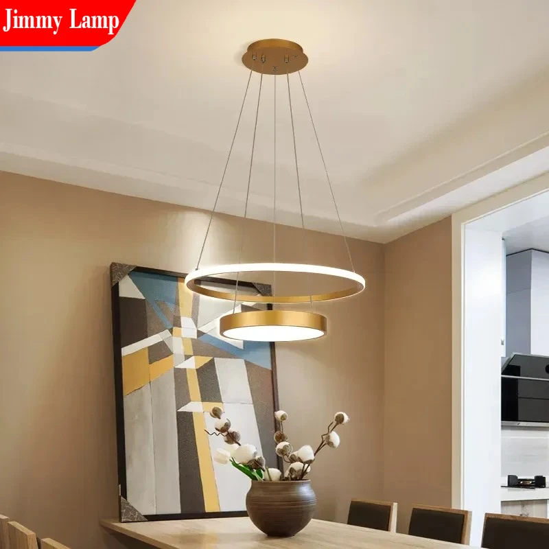 

Nordic Decorative Black Circular Pendant Light for Creative Bedroom Restaurant Hall Bar Indoor LED Lighting Fixtures