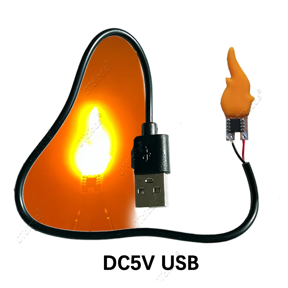 

DC 5V 1800K LED Flash Candle Light With USB interface Edison Flame Filament Birthday Party Decorative Light Bulb Accessories DIY