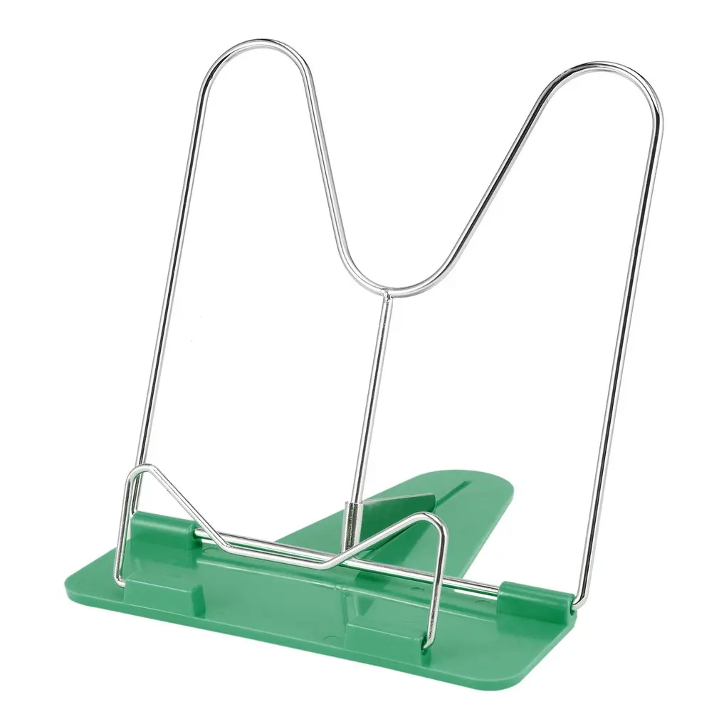Adjustable Foldable Reading Book Stand Document Holder Desk Office Supply Stainless Steel Rack Plastic Base Reading Boo