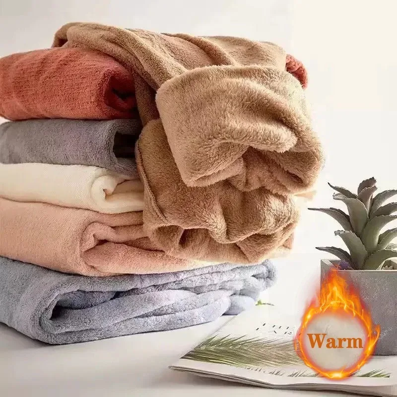 

88-154Lb Women Korean Style Coral Fleece Pants High Waist Thermal Lounge Pants for Home Travel Winter Sleepwear Comfort