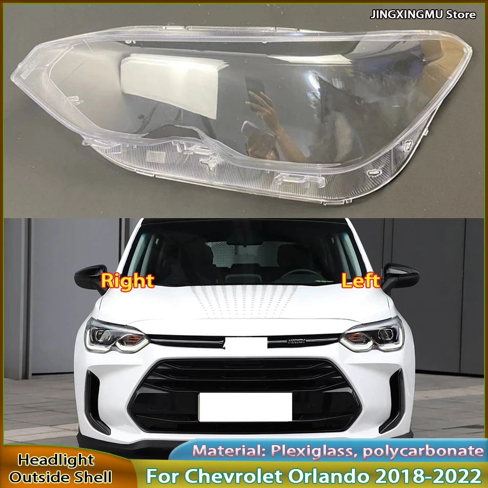 

For Chevrolet Orlando 2018 2019 2020 2021 2022 Front Headlight Cover Transparent Lampshade Lamp Shell Masks Plexiglass