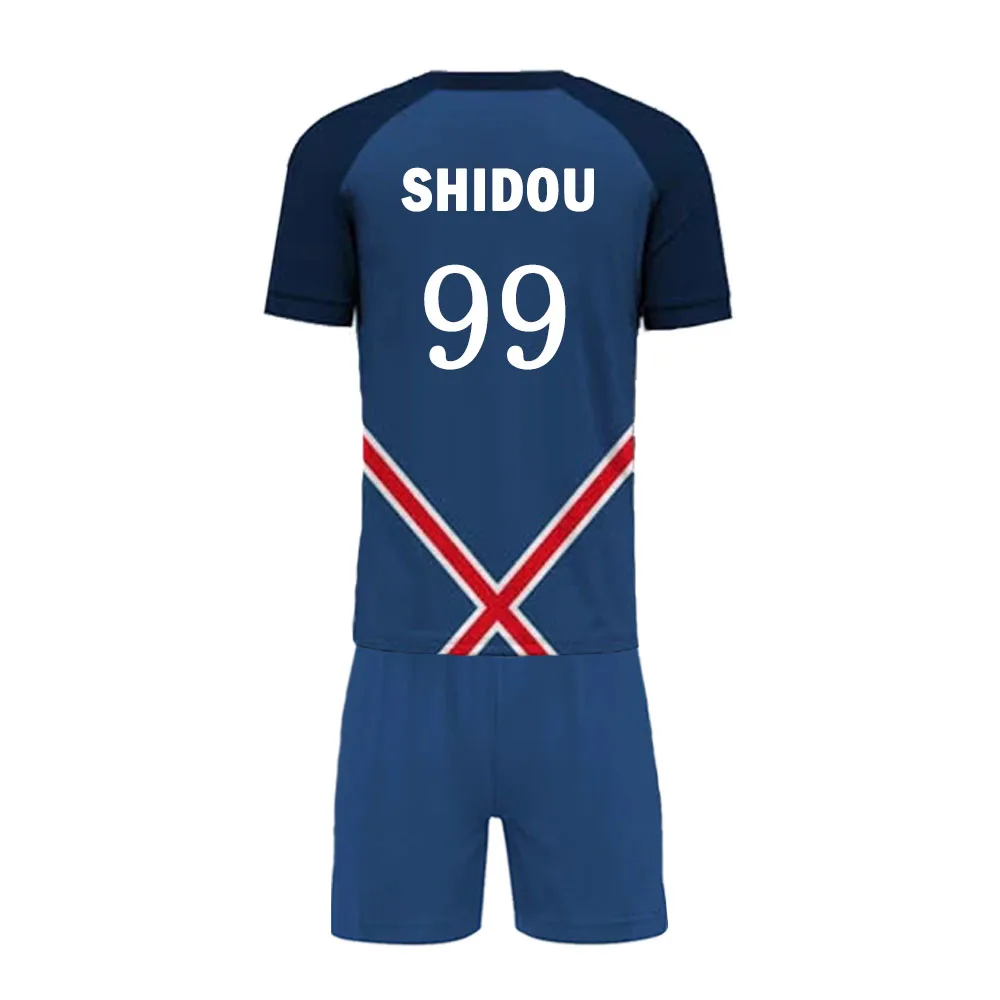 Japanese Anime Blue Lock P.X.G Jersey Football Uniform Rin Shidou Cosplay T Shirts Shorts Men And Women Casual Sports Suit