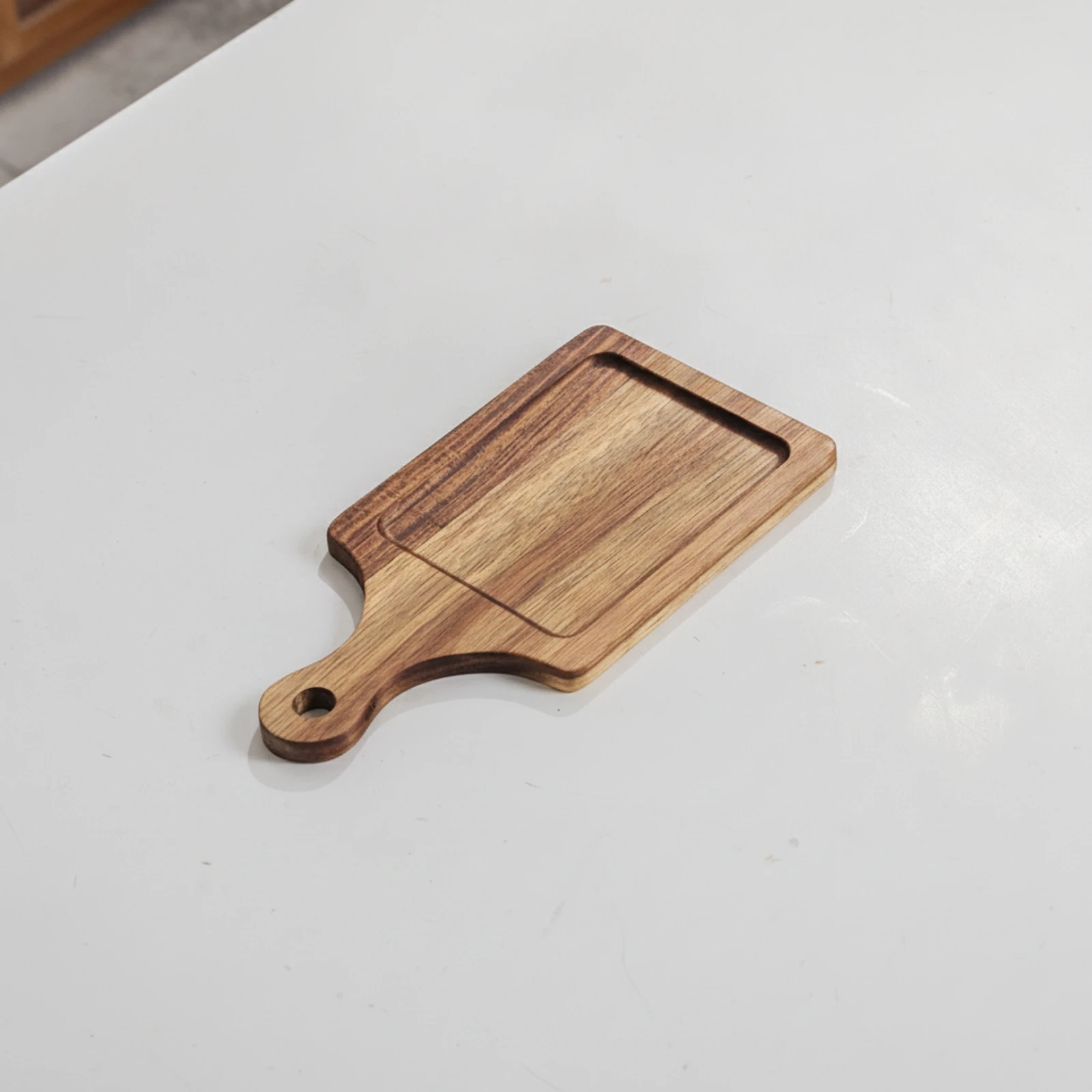 Serving Board with Handle Rectangular Serving Board with Groove Lightweight Compact for Hosts, Parties, Kitchen