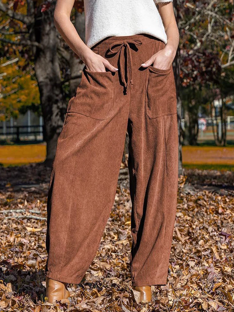 Haren-Laternenhose für Damen im Herbst/Winter 2025, lockere, weite Beine, lässiges Abnehmen, heiß verkaufter Pendlerstil