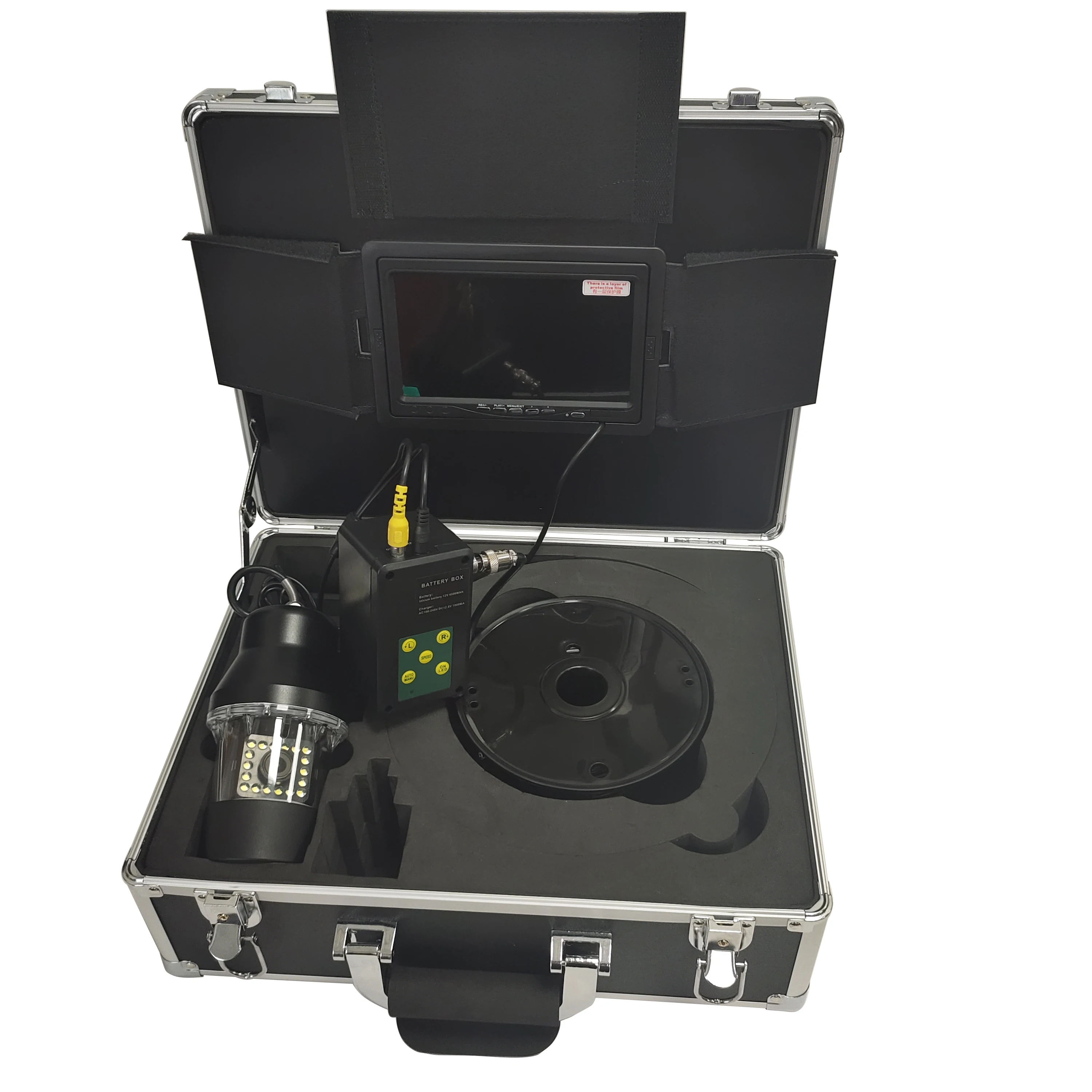 

20m Cable Underwater CCTV Camera 1000tvl IP68 Fishing Camera Underwater 360 With 7In Monitor and Video Recorder
