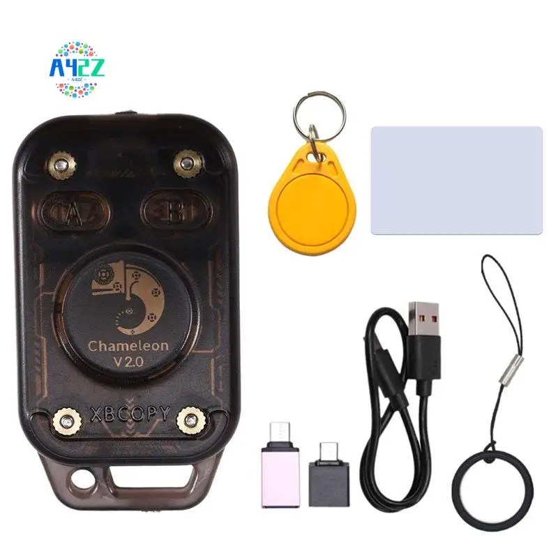 

A42Z-Chameleon V2.0 RFID Smart Chip Reader Emulator NFC Duplicator Chameleon Ultra+UID Keychain/Card 125K 13.56M Card Decode