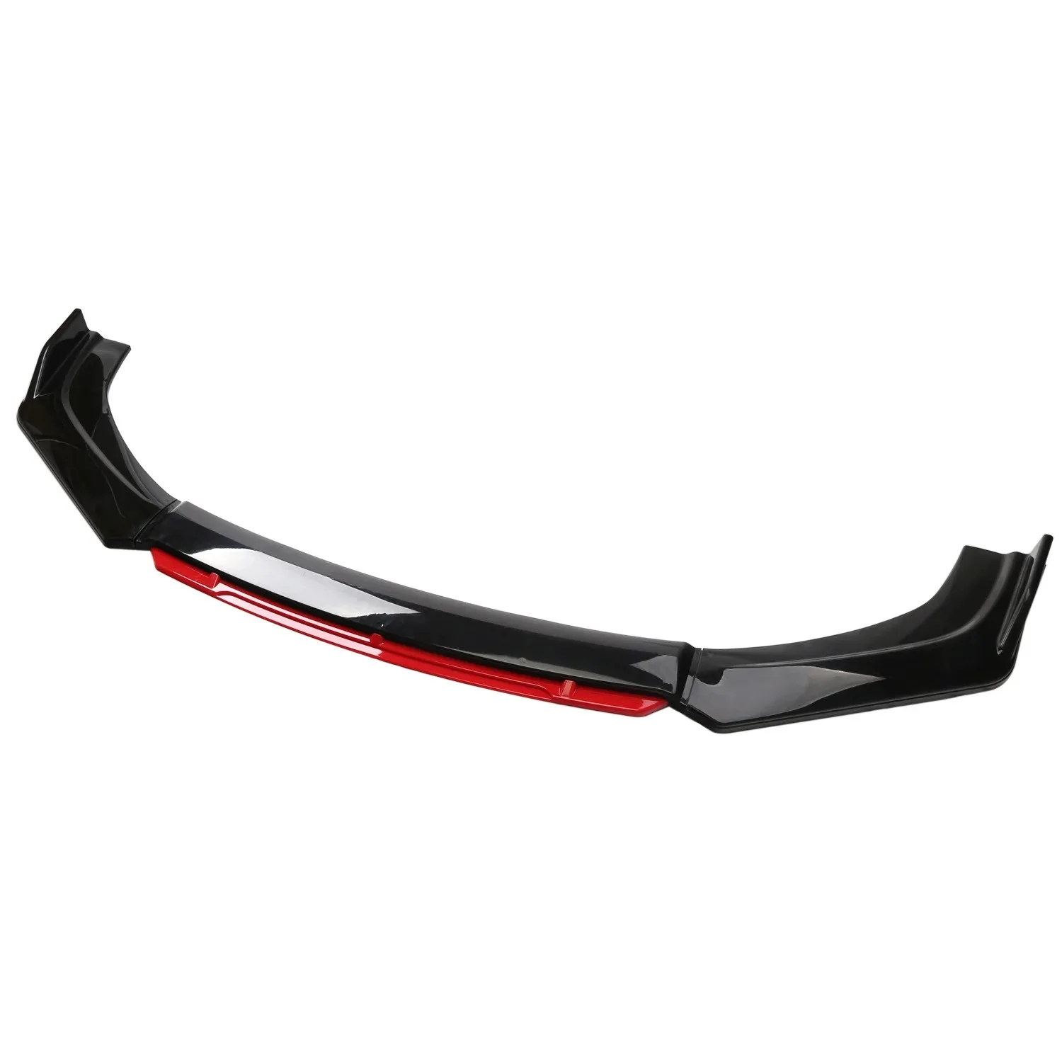 Vierdelige universele auto diffuser voorlip voorbumper spoiler auto bodykit zwart&rood frontspade