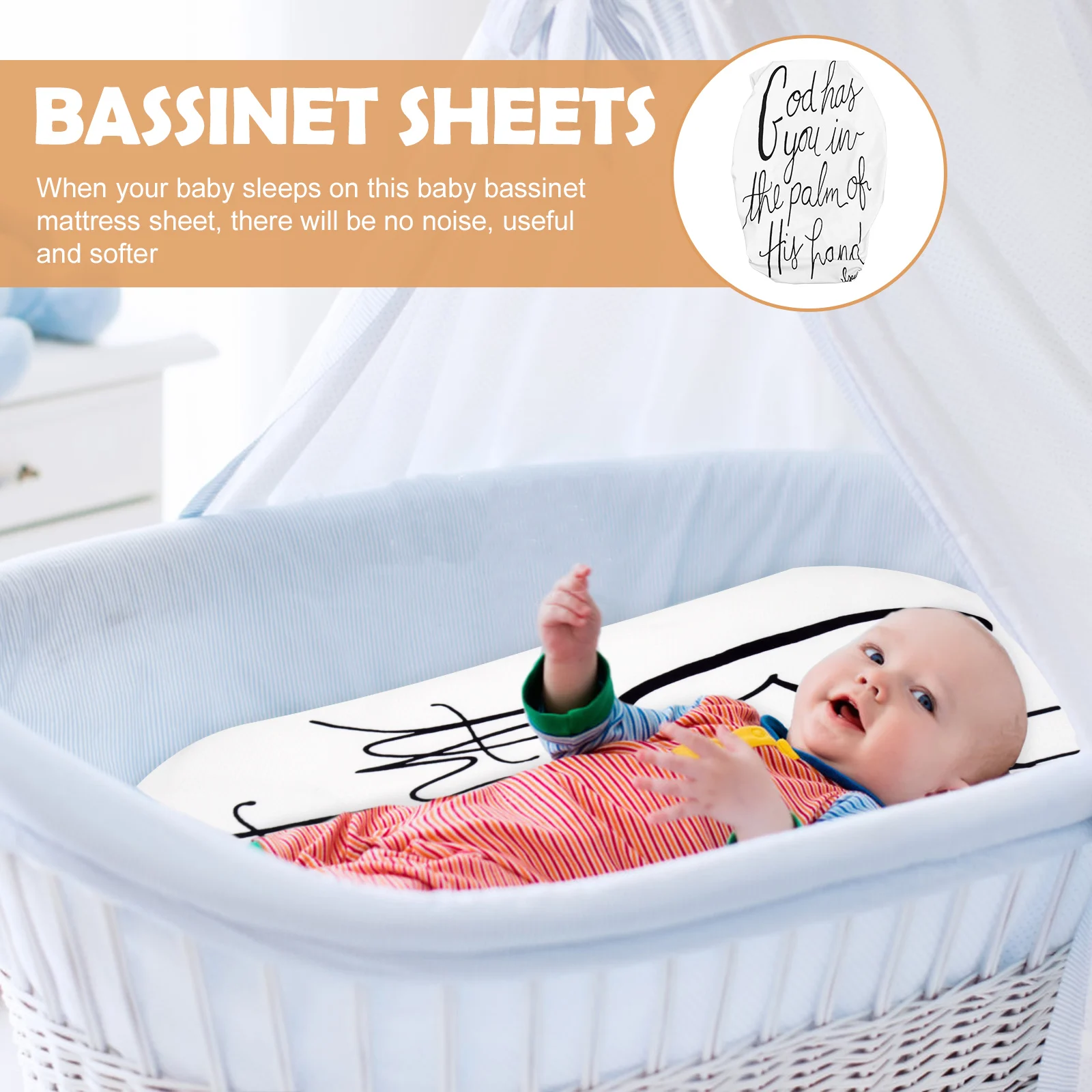 

Breathable Bassinet Sheets Fitted Elastic Knitted Polyester Mattress For Baby Boy Cradle Sheet Comfortable Soft Baby Bed Sheet