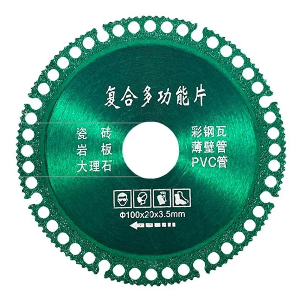 Lâmina de serra de corte multifuncional composto, disco circular, diamante, telha cerâmica, vidro, madeira, mármore, pvc, moedor de ângulo ultrafino 100mm