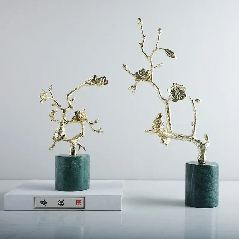 

New Chinese Marble Metal Sculpture Entrance Living Room Bedroom Desktop Dining Table Creative Home Crafts Ornament Decoration