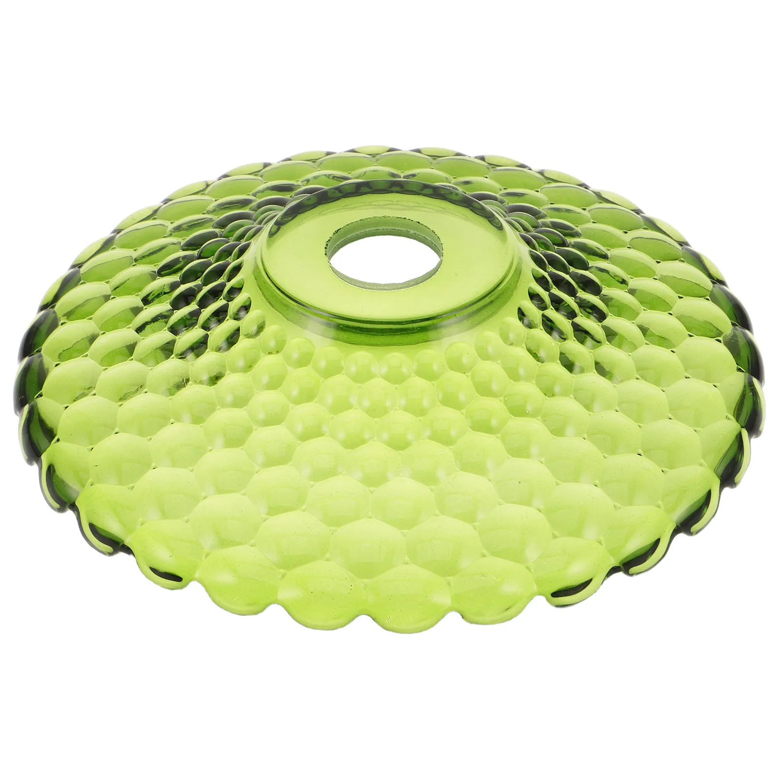 

Flat Round Green Glass Lamp Shade Vintage Pendant Table Floor Lamp Cover Decorative Light Fixture Accessory for Dining Living