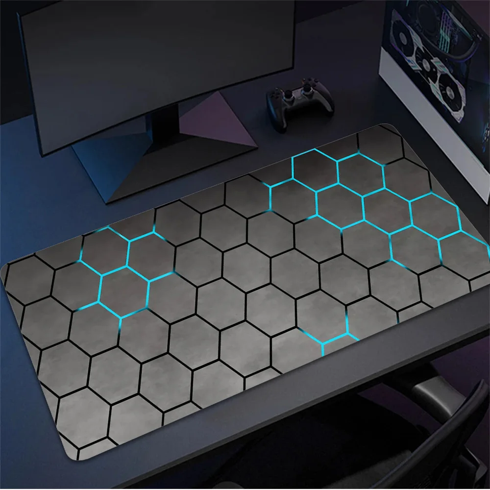 

Magic Mouse for Computer Accessories Hexagon Cute Desk Mat Mause Pad Pc Gaming Gamer Cabinet Mausepad Table Pads Deskmat Mats