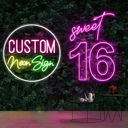 Custom Neon lED Sign Personal DIY Large Handmade Neon Lights Neon Night Company Name LOGO Salon Outdoor Waterproof Dropshipping