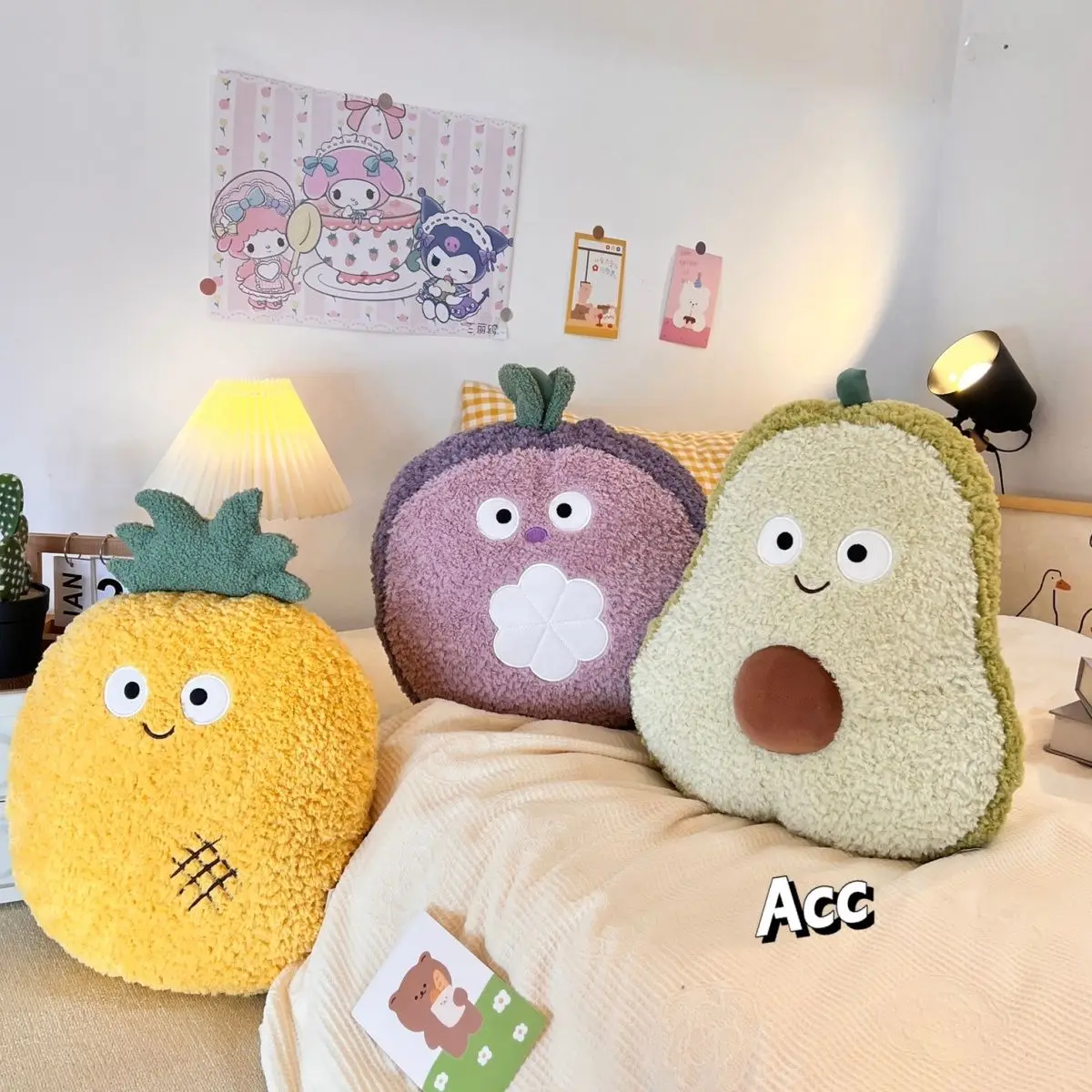 

Fruit Cushion, Mango, Pineapple, Avocado, Strawberry, Carrot Pillow, Office Nap Pillow