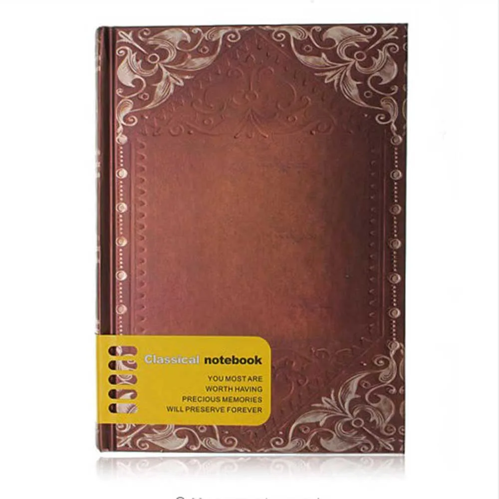 Retro Vintage Personal Notebook Daily Diary Journal Organiser Book School Office Use Dark brown