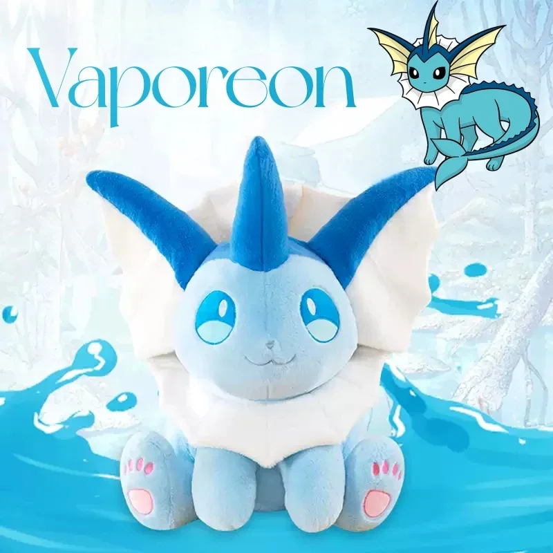 

Big Size Vaporeon Plushies Cartoon Soft Cuddly Water Eevee Plush Toy Cute Pokemon Doll Home Decor Throw Pillow Birthday Gifts