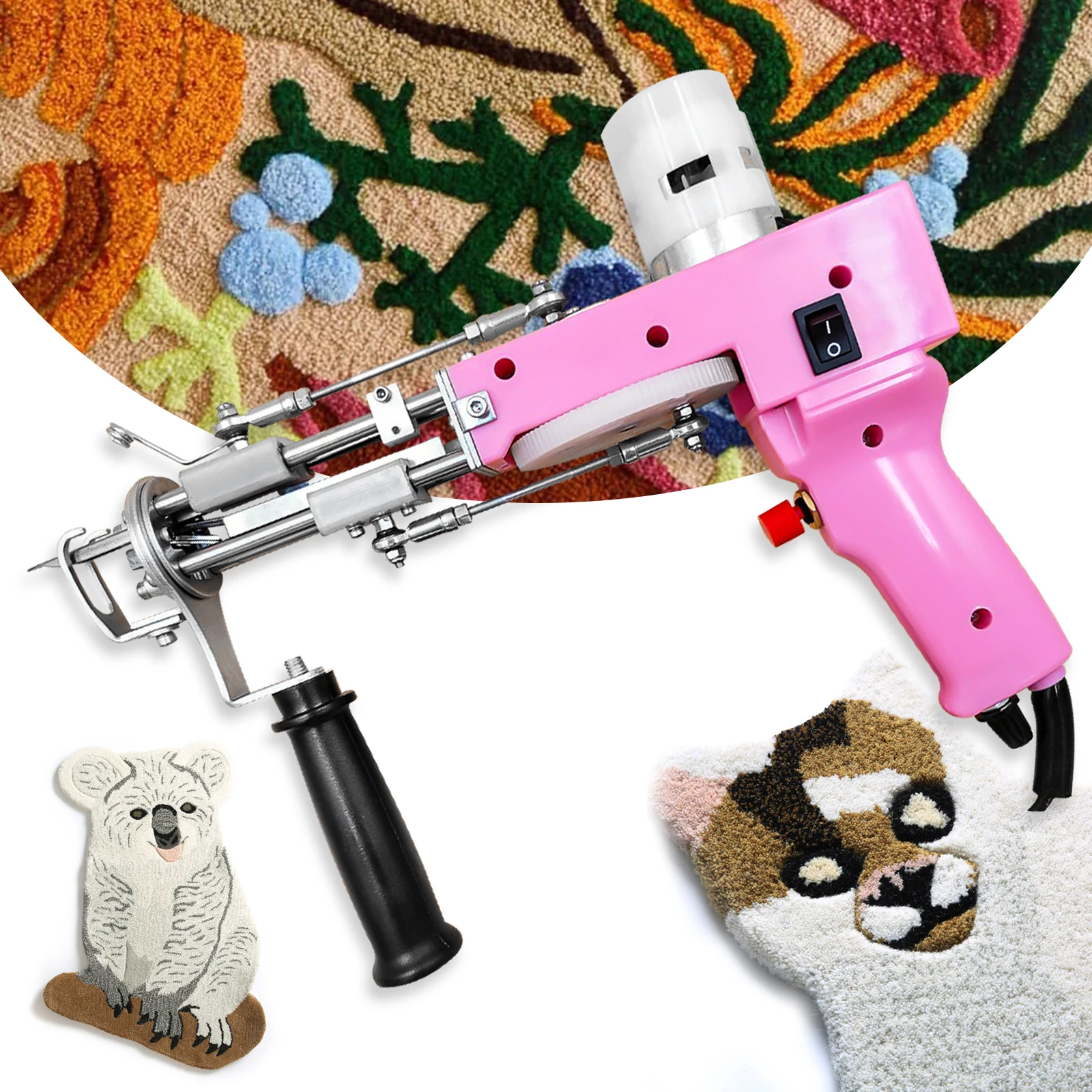 

2 In 1 Electric Tufting Gun Cut Pile Carpet Weaving Flocking 100-240v Adjustable Rug Carpet Tufting Gun Machine Cut/Loop Pile