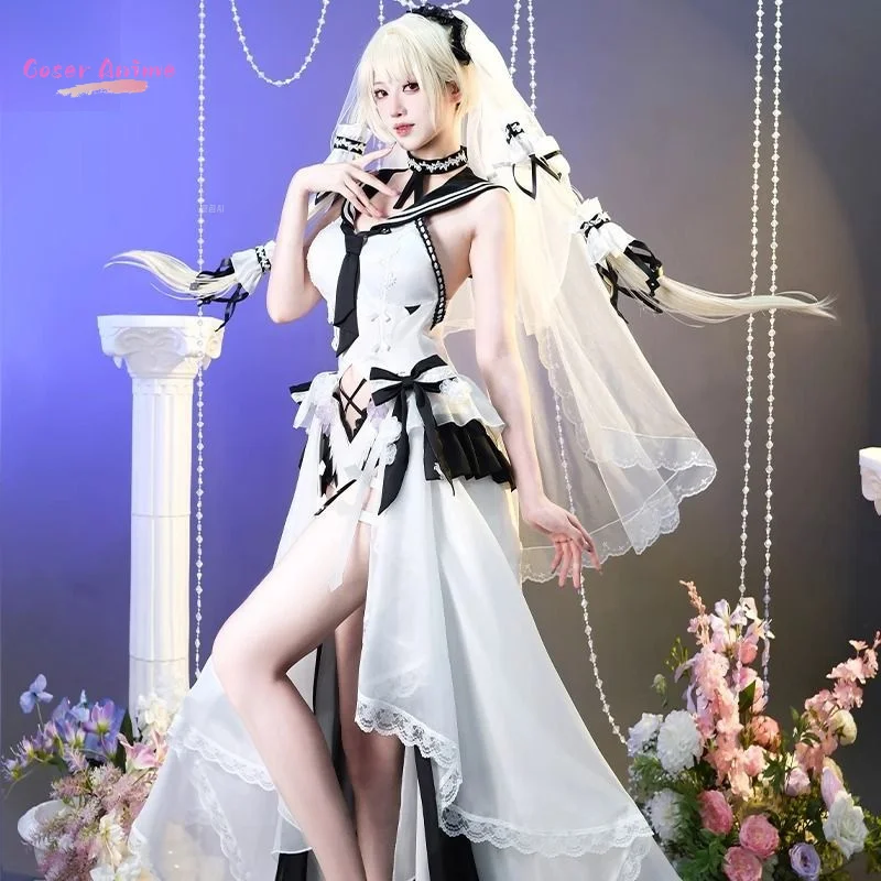 أزياء تنكرية قوية من Game Azur Lane HMS لحفلات الهالوين للنساء والرجال دعائم الكرنفال