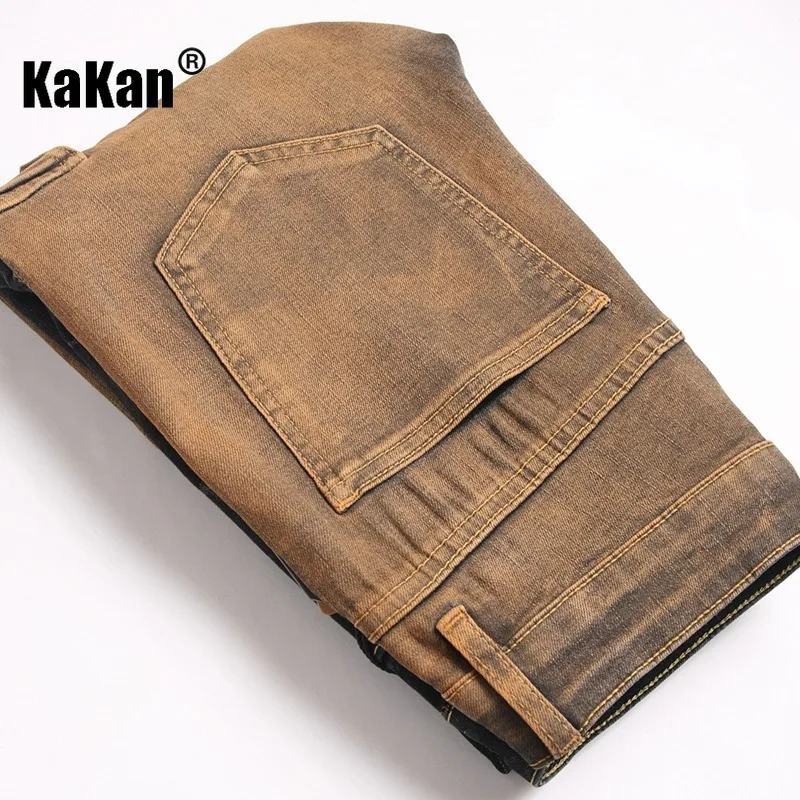 Kakan - New Men's Contrasting Jeans, Y2k Clothing Small Leg Long Jeans Jeans, Jeans Man Brand