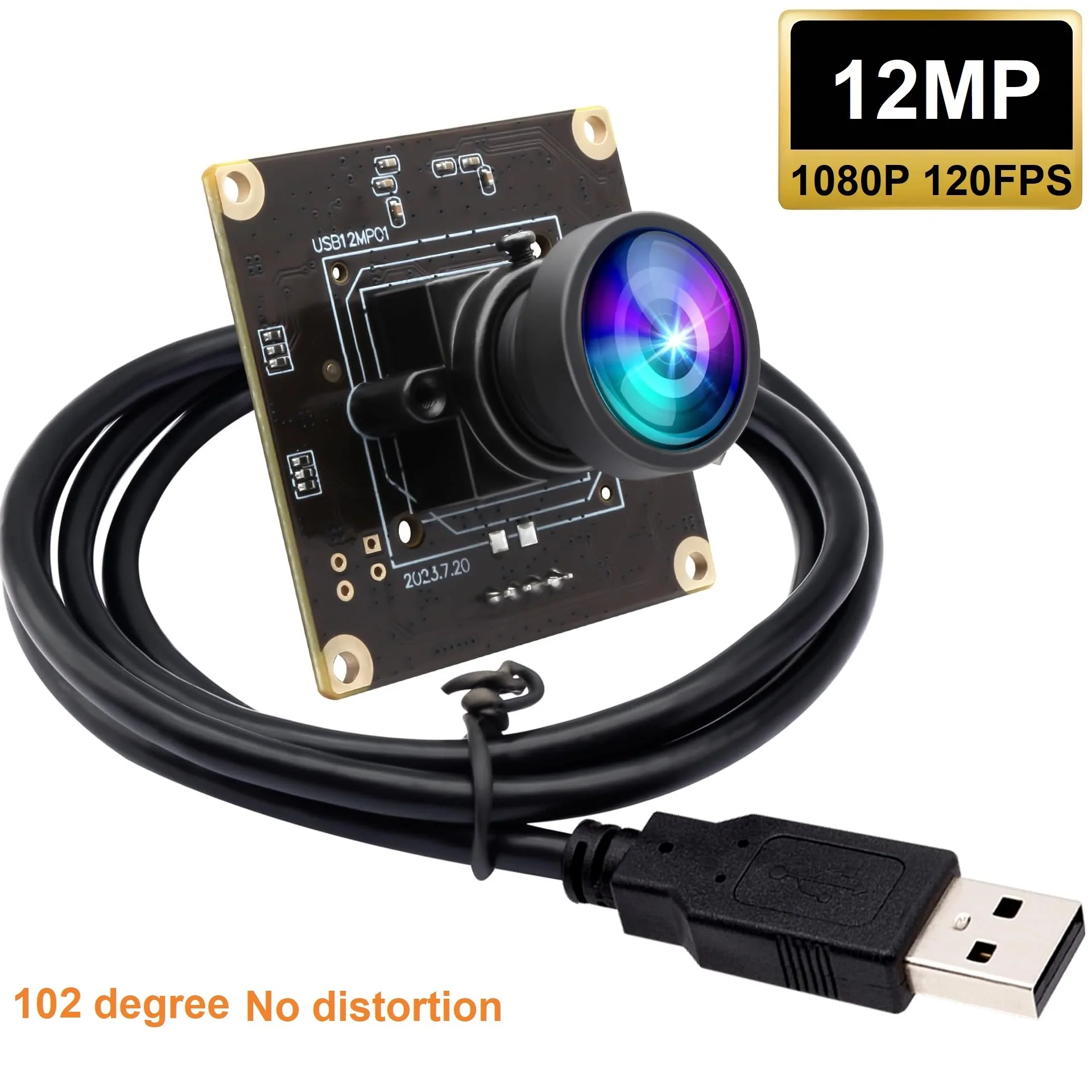 ELP No distortion USB Camera Module 120fps @1080P 12MP IMX577 Sensor high speed 4K 30fps mini usb camera reboot save settings