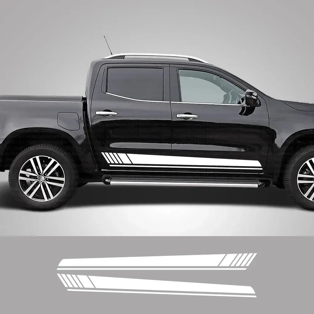 

2pcs Car Stickers Pickup Door Skirt Stripes Side Decals Vinyl Custom Decor Cover Auto DIY Accessories For Mercedes-Benz Class X