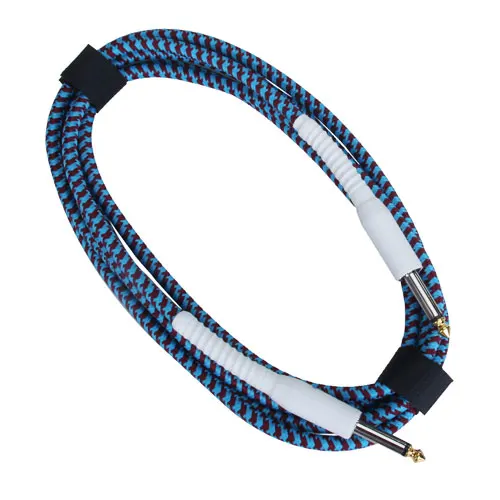 Braided Jack Instrument Cable 3m Electric Guitar Bass Amp Cord Male to Male Professional