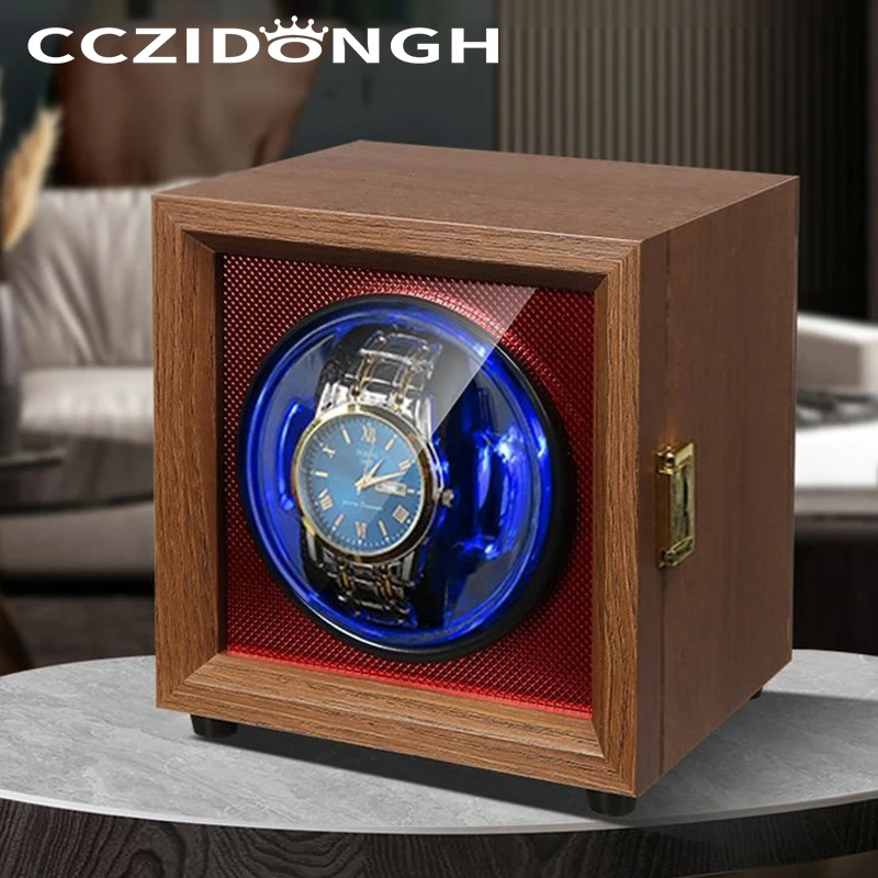 CCZIDONGH New Watch Winder Automatic Watches Single Slots Storage Box Mechanical Watches Dustproof Antimagnetic Adjustment Motor