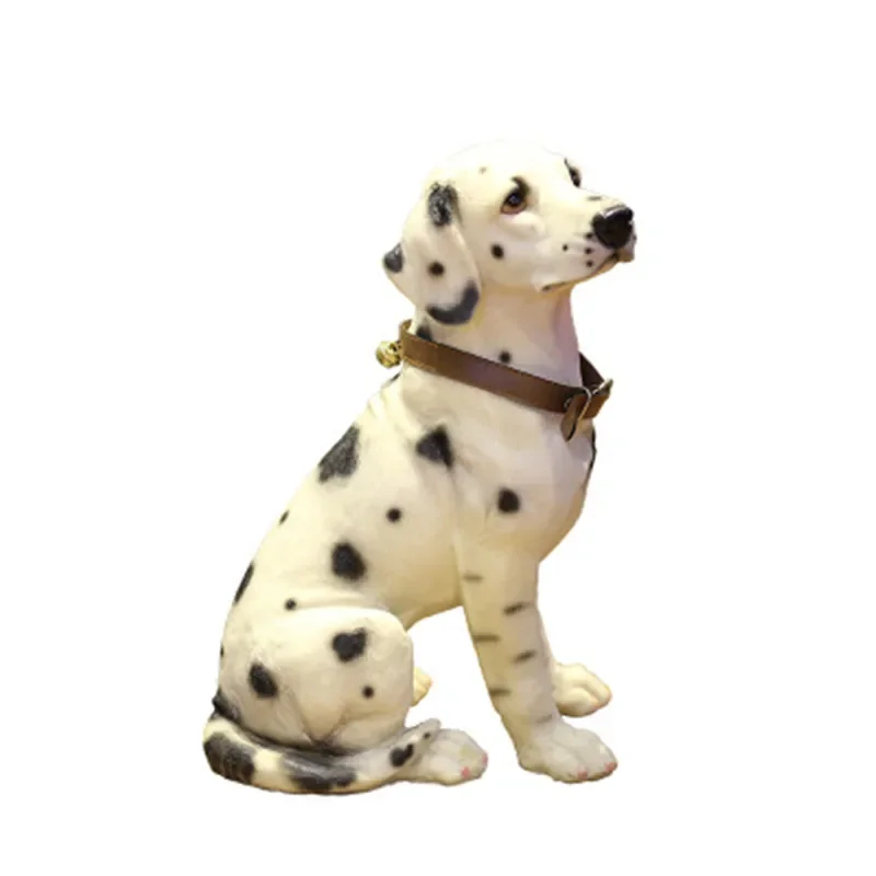 

Resin Art&Craft Simulation Dalmatian Spotty Dog Statue Creative Home Entryway Courtyard Decoration Animal Doggie Figurines