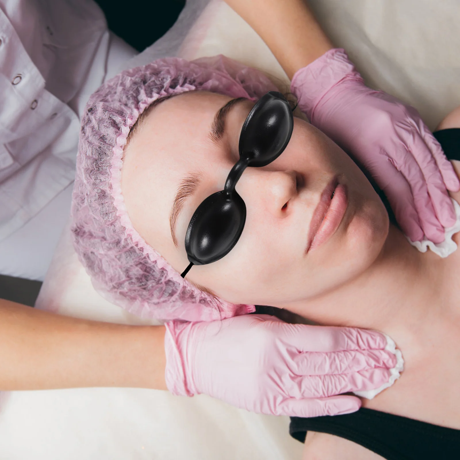 Comfortable Protective Eye Mask Adjustable PVC Eye Protection Mask for Eyebrow Shaping and Tanning Goggles No Lines