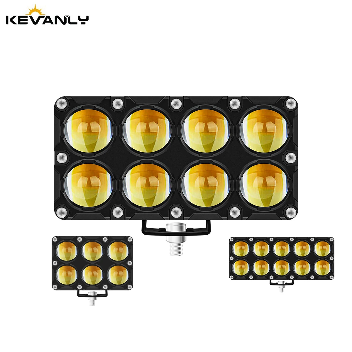 6/8/10 LED Motorcycle Spotlights Lens Headlights High Low Dual Color Driving Fog Light for Motorbike Dirt Bike SUV UTV ATV Car