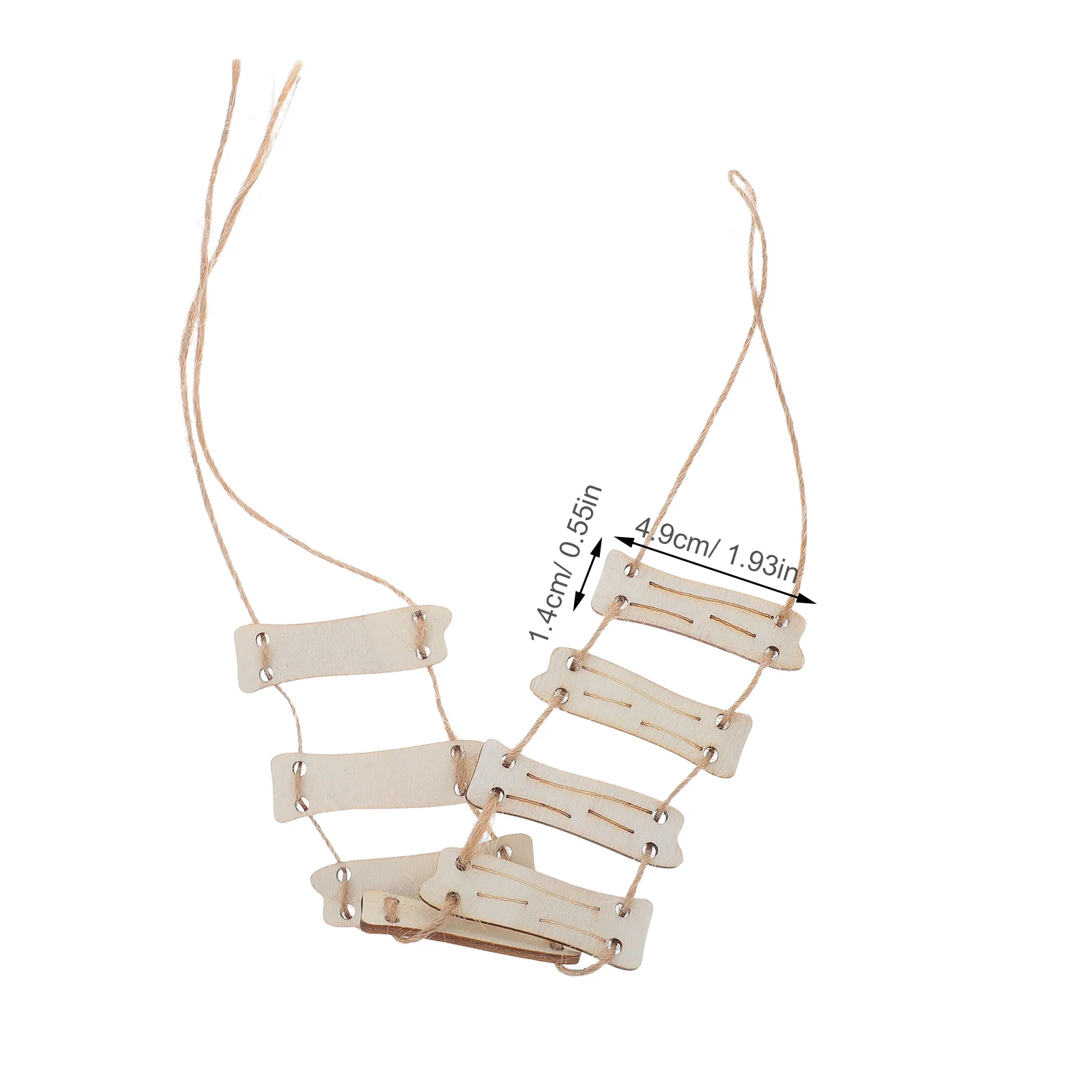 1 set 1 Set Mini Wood Ladder Fairy Garden Decoration Natural Wooden Step For Diy Dollhouse Accessories Micro Landscape Ornament